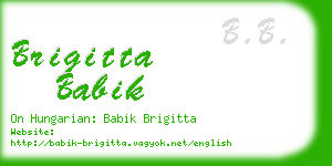 brigitta babik business card